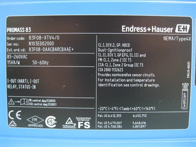 NEW Endress+Hauser 83F08-DAACBARCBAAE