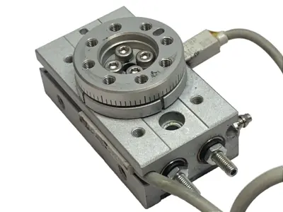 Used SMC Pneumatic Rotary Table Actuator, SIngle Rack, 2-Point Stop Rotary Actuators Michigan US | Maverick Industrial Sales #1389863
