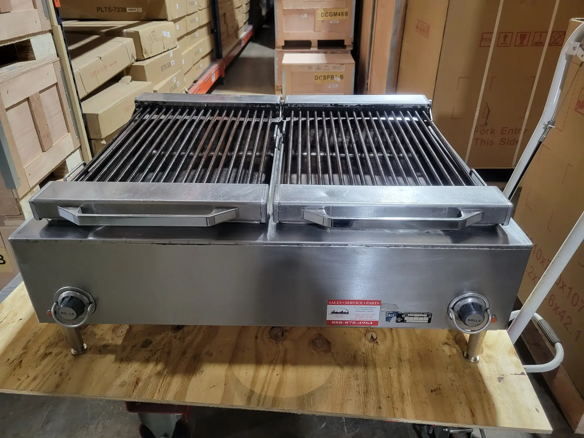 Wells 5H-B50-240 36" Stainless Steel Electric Charbroiler - 240V, 10800W