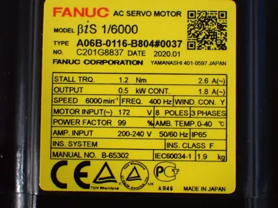 USED FANUC A06B0116B804#0037