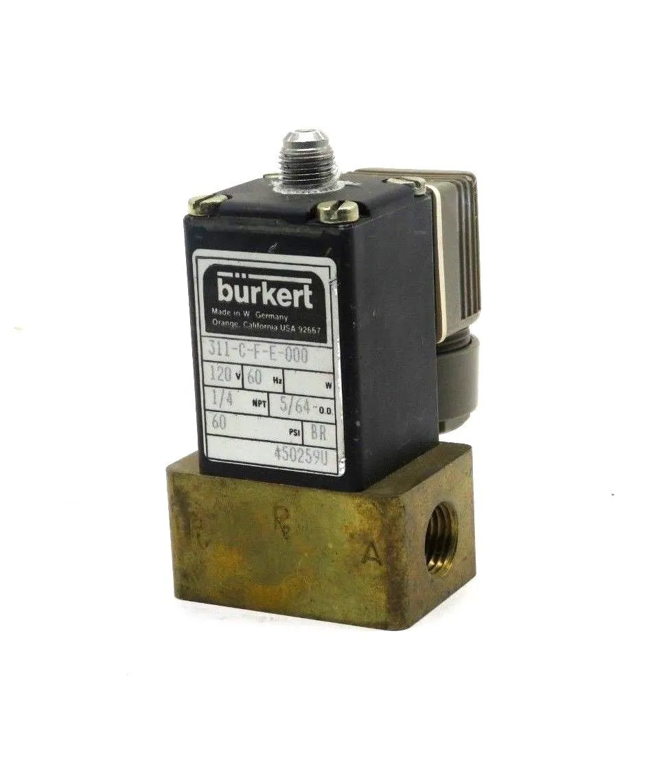 NEW BURKERT 311-C-F-E-000 SOLENOID VALVE 120V 60HZ 311CFE000