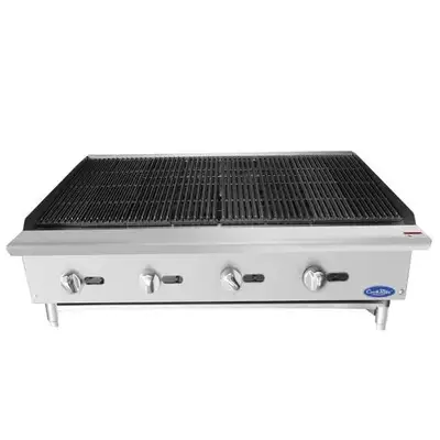 New | in-Stock Atosa New Atosa ATCB-48 HD 48" Countertop Gas Char-rock Broiler with Total 140,000 BTU Broilers Illinois US | Falcon Restaurant Supply #1375258
