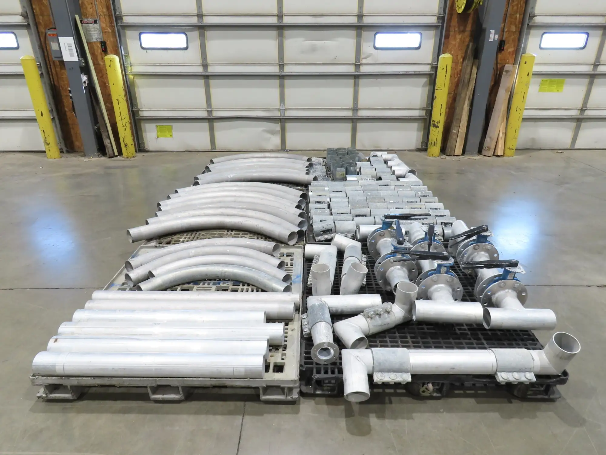 Nucon 3.5" Pipe Pneumatic Dry Material Conveying 90°Elbows Morris Couplings 4"OD