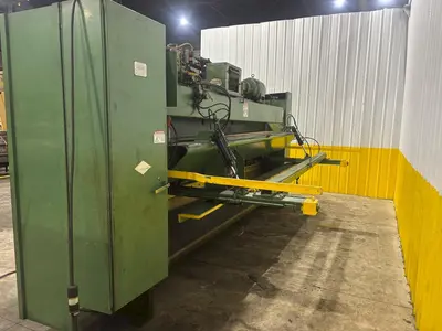 14' X 3/8" CINCINNATI MODEL 375-HS HYDRAULIC SHEAR WITH BACK GAUGE; FLOOR STANDING, NEW 1998: YOBRO #24238