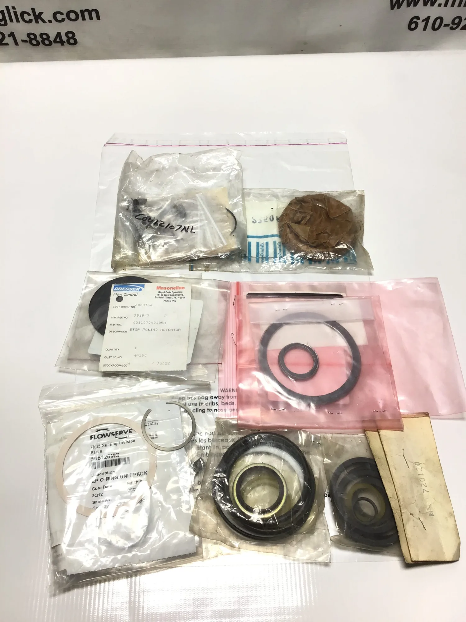 Dresser/Flowserve MISC Lot of O Rings/Fittings (MISC LOT)