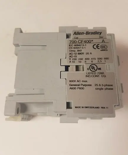 Used ALLEN-BRADLEY 700-CF400* SER. A PLC Contactors | ND Industrial Surplus #1222787
