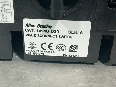Used ALLENBRADLEY 1494UD30 Disconnects Ohio US | HGR 24 #1769444