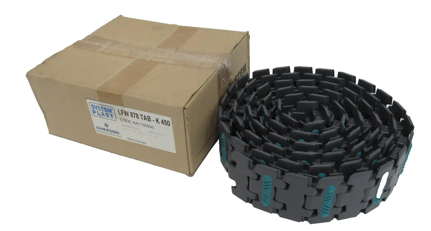 NEW SYSTEM PLAST LFW-878-TAB-K450 CONVEYOR CHAIN 10FT LFW878TABK450