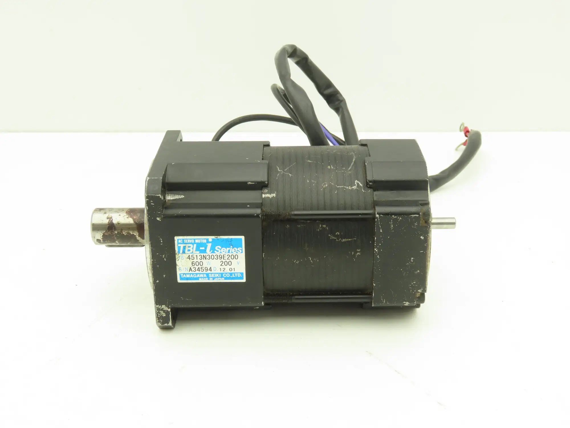 Tamagawa Seiki 4513N3039E200 TBL-i Ser AC Servo Motor 200V 1PH 600W