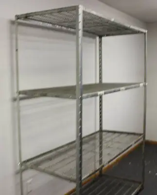 Stainless Steel Commercial 4 Tiers Shelving 75" High X 59" Wide X 12,5" Deep