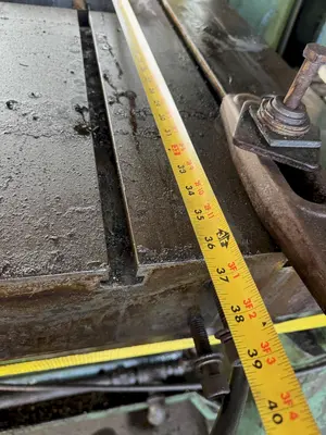 36-1/2" X 42-1/2" X 6" T-SLOTTED BOLSTER PLATE. STOCK # 0989725