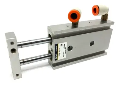 CXSM10-25 | SMC  Dual Rod Guided Pneumatic Cylinder 10mm Bore 25mm Stroke - Used
