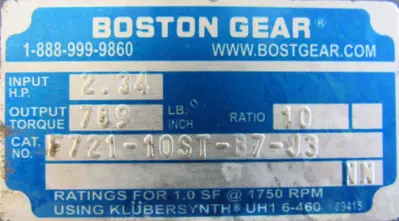 NEW BOSTON GEAR F721-10ST-B7-J3 GEAR REDUCER 10:1 F72110STB7J3