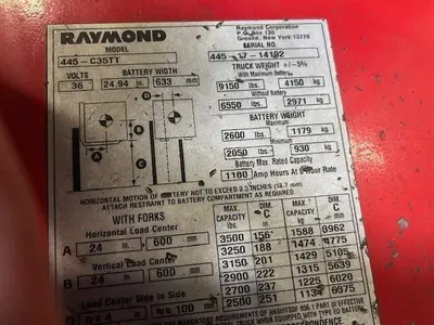 Used 2017 RAYMOND 445C35TT 3-Wheel Sit down Electric Counterbalance Forklifts Illinois US | Somerset Equipment Sales #1546233