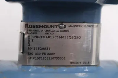 Rosemount 8705 Series  8705THA015C1M0B3Q4Q5Q8 Magnetic Flowtube STOCK 3531A