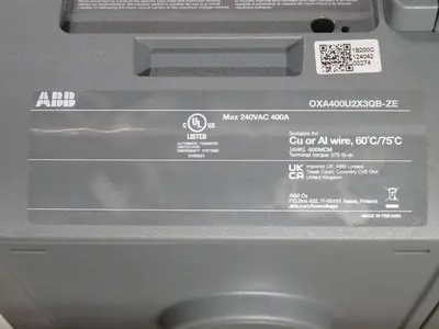 New | in-Stock ABB OXA400U2X3QB-ZE Switchgears Texas US | Aucto #1308488