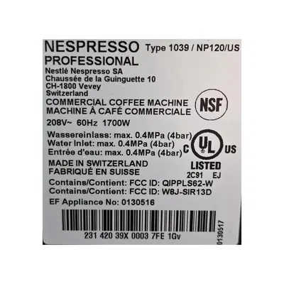 USED NESPRESSO MOMENTO 120