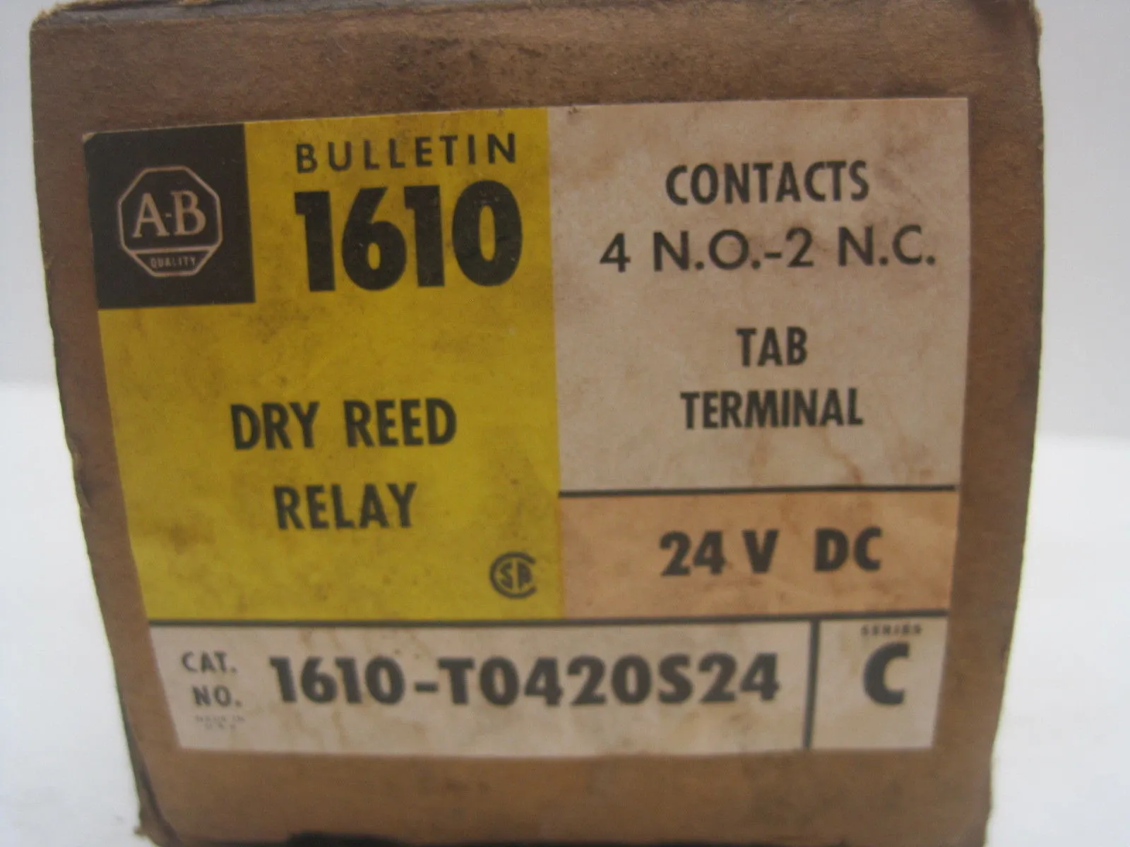New Allen Bradley 1610-T0420S24 Dry Reed Relay 1610T0420S24