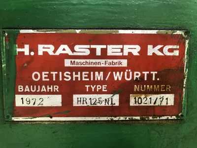 USED 1972 RASTER RASTER HR125NL PRESS