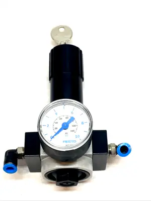 USED FESTO PRESSURE REGULATOR G1/8 0.5-7BAR PANEL MOUNT 194606