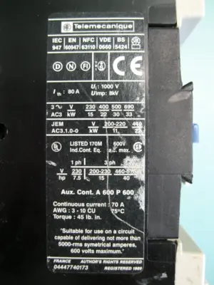 USED Telemecanique LC1 D5011
