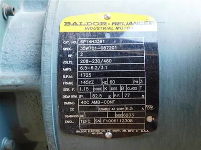 Dodge 6P14H3391/FD145CG16A25 Geared Motor 2HP 1725 RPM In 70 RPM Out 25:0 Ratio New NIB