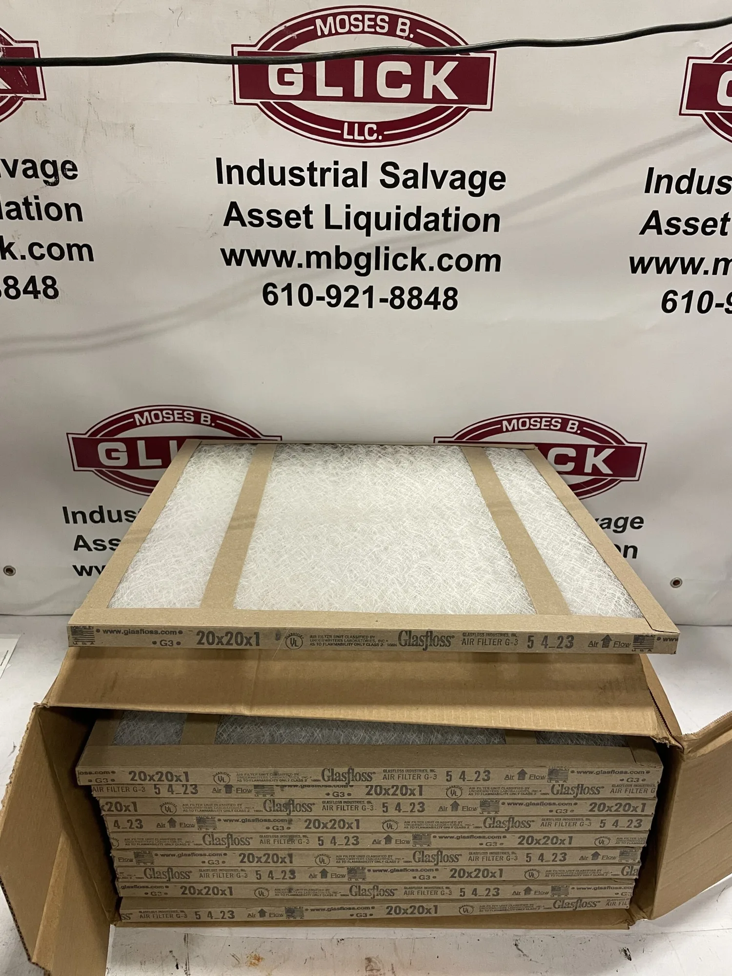 Glasfloss GDS20201 Fiberglass Disposable Air Filter 20x20x1 -NIB of 10