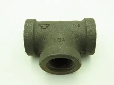 Anvil 1/2" FNPT Malleable Iron Black Pipe Fitting Tee  -Lot of 12