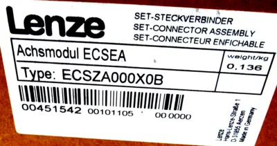 NEW LENZE ECSZA000X0B CONNECTOR SET ASSEMBLY ECSEA
