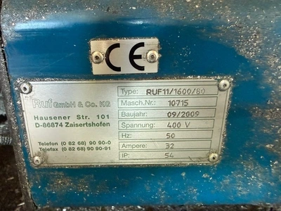Used 2013 RUF BRIQUETTE MODEL 11/600/80 2013 BRICQUETTE SIZE 80MM DIA 73MM LONG 400 BRIQUETTES PER HOUR Chip Processing Systems New York US | Elite Machine #1209800