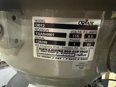 USED CONAIR DB-12 SELF CONTAINED MATERIAL LOADER
