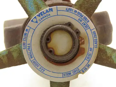 Velan F22 Globe Valve Y-Pattern 3/4" Socket Weld 6700psi Non-Rising W-9076Z-06TS