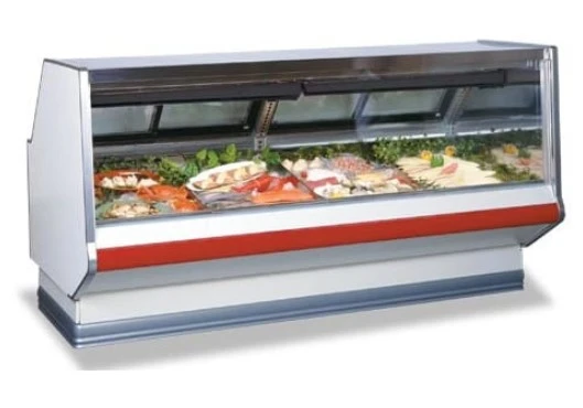 80-0021 Hussmann SSGVE Remote Full Service Fresh Meat Display Cooler Case