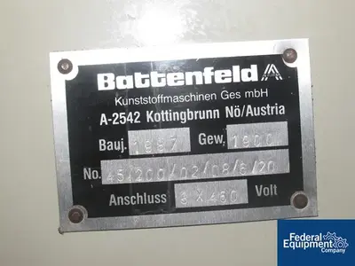 USED Battenfeld Gloucester 45 Ton Battenfeld Injection Molder, Model 45/200/02/08/6/20