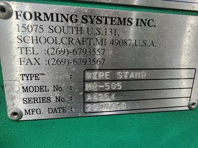 USED 2004 FORMING SYSTEMS HR-505