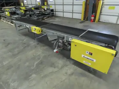 24"x 14' Slider Bed Gapper Conveyor 20" Belt Variable Multi Speed Slave Bed