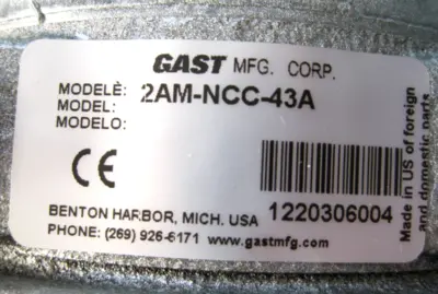 NEW Gast 2AM-NCC-43A