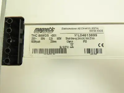 Magnetic THC 8AWDS -001 Telescopic Pillar 1800N push 230mm Stroke 12mm/s