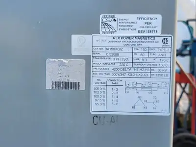 USED REX POWER MAGNETICS BA150XQ/Z
