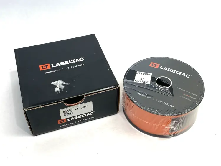 Used LABELTAC PRO MODEL HIGH PERF. 10 YEAR VINYL LABEL ORANGE, 2"X 150'/ ROLL Label Printers | Maverick Industrial Sales #1098975
