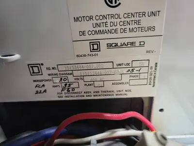 USED SQUARE D MODEL 6
