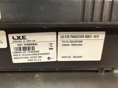 Lxe Lxtreme Vx1 Terminal /Lxe 6726 Transceiver 480631-5010 (10.5.4)