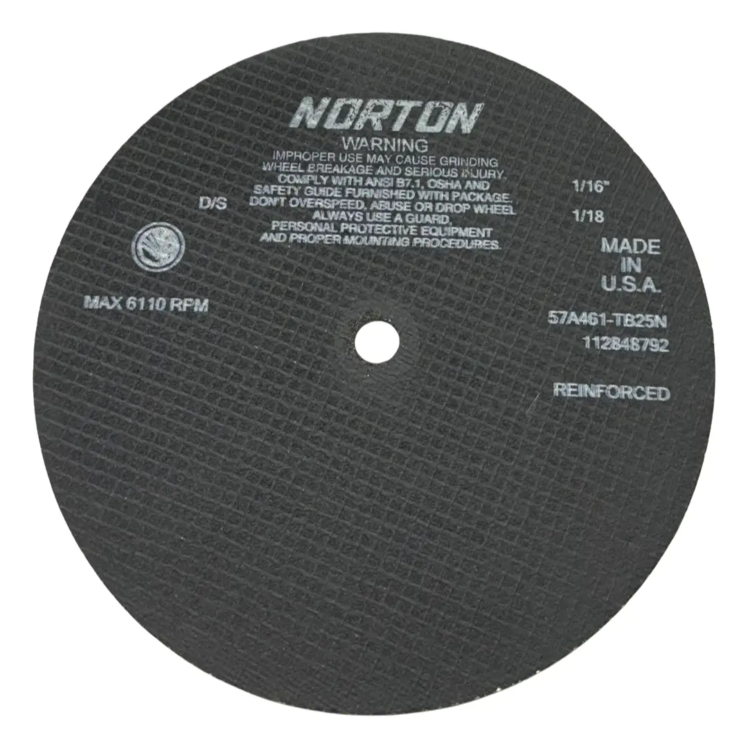 Norton 10" x 1/16" x 5/8" Cut-Off Wheel 46 Grit Aluminum Oxide