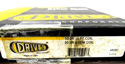 NEW DRIVES 50-2R ROLLER CHAIN 10 FT COIL 502R