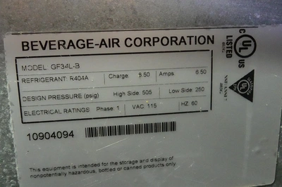 USED Beverage-Air GF34L-B