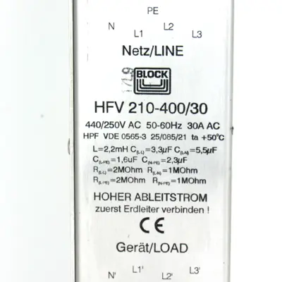 USED BLOCK HFV 210-400/30