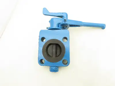 Media Valve Co. WCB-1500WP CS-CS-NR Butterfly Valve 2-3/8" 10" Lock Down Handle