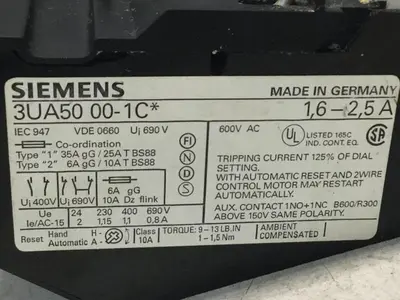USED SIEMENS 3UA50000-1C