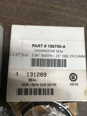 Used CUMMINS THERMOSTAT SEAL - 186780 Engine Parts & Accessories Pennsylvania US | East West Machinery & Drilling #1416332