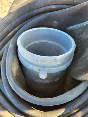 6" x 80 ft Hose Black w/ Camlock Fitting